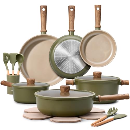 21pcs Ceramic Cookware Set