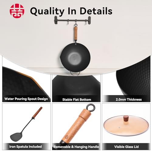 Carbon Steel Wok with Lid
