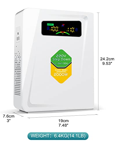 Step Down Transformer 220v to 110v Voltage Converter 2000w