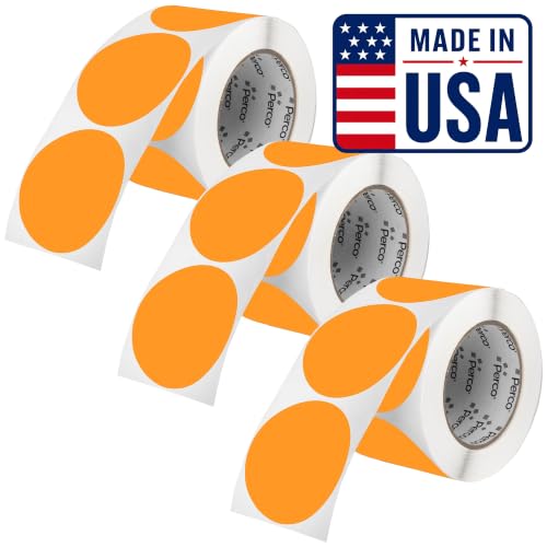 Neon Orange Perforated Round Circle Dot Sticker 3 (3 Count)