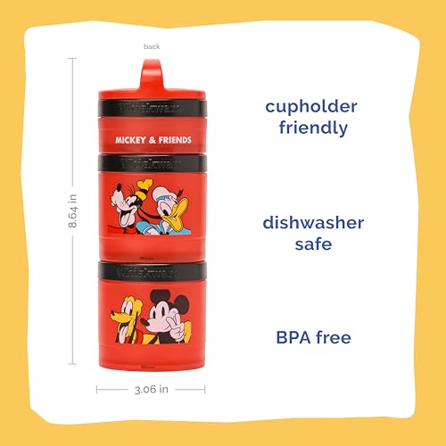 Mickey & Friends Snack Containers 3 Stackable Snack Cups Classic!