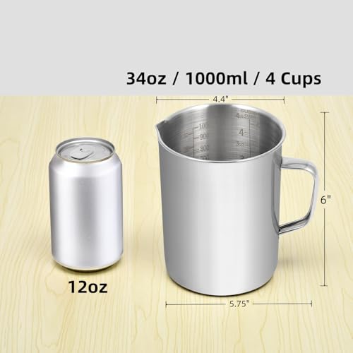 Large Stainless Steel Measuring Cup
