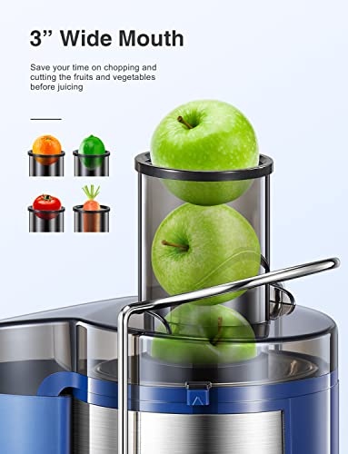 Juicer Machine 500W Centrifugal Juicer with Extra Wide Feed Chute