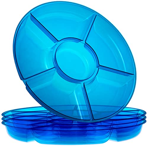 6 Sectional Round Plastic Serving Tray