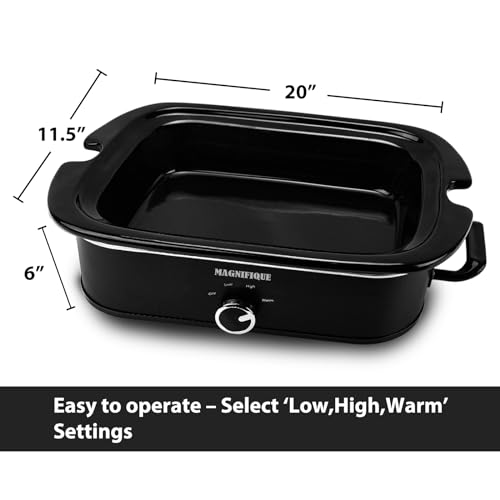 4 Quart Slow Cooker with Casserole Manual Warm Setting