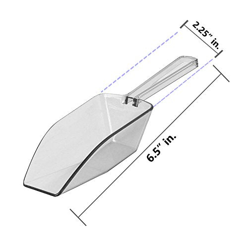 Clear Plastic Acrylic Scoops 12 Pcs (12 Count)