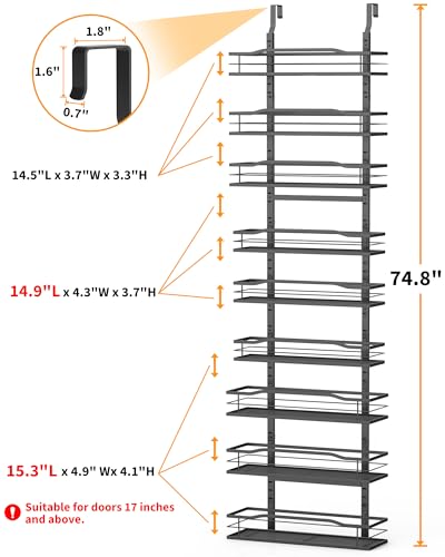 9 Tier Over The Door Pantry Organizer
