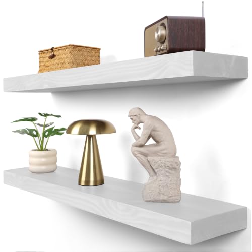 Rustic Floating Shelves 36 inch Long 8 inch deep Set of 2 (2 Count)