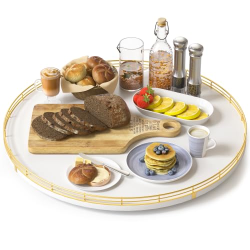 18 Inch Large Oak Lazy Susan Organizer