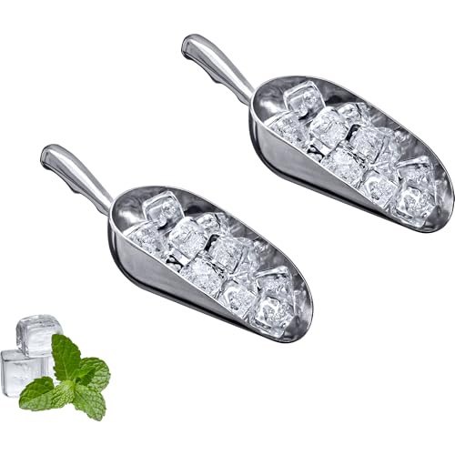 Elsa - 24-Ounce Aluminum Ice Scoops (Set of 2), Cast Aluminum Utility Scoops, Food-Grade, Good for Home and Commercial Use, NOT Dishwasher-Safe, Hand-Wash Recommended (2 Count)