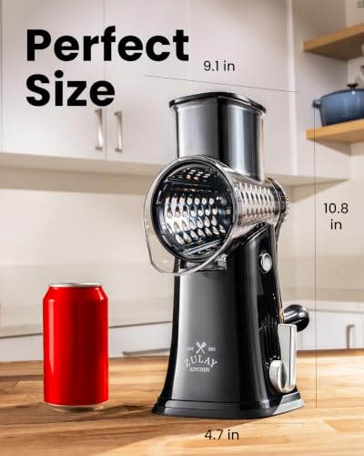 Rotary Cheese Grater Manual Hand Crank 5 Blade Shredder
