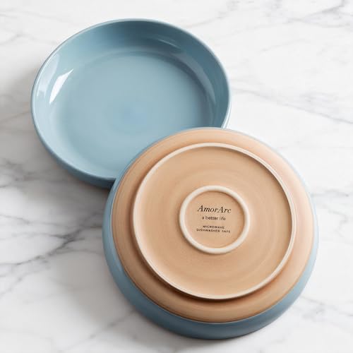 8.75'' Large Ceramic Pasta Bowls (4 Count)