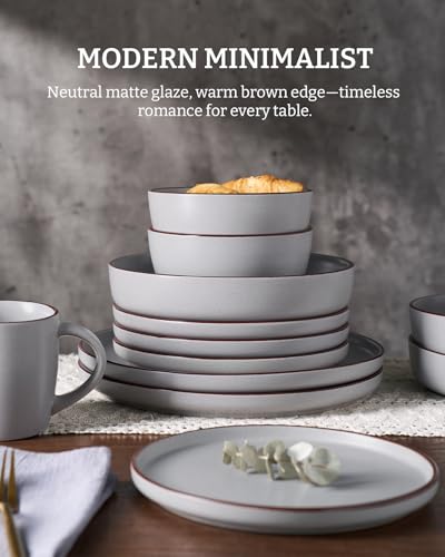 Mercury 16 Piece Dinnerware Set with Pasta Bowls