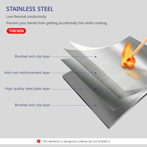 4 Sided Grease Splatter Guard Foldable Splatter Guard for Stove Stainless Steel Oil Splatter Screens Backsplash for Wall Gas Range Frying Pan Camping