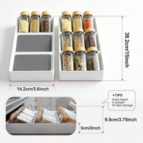 Small spice drawer organizer insert