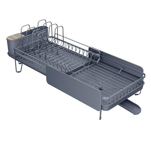Large Expandable Dish Drying Rack for Kitchen Counter