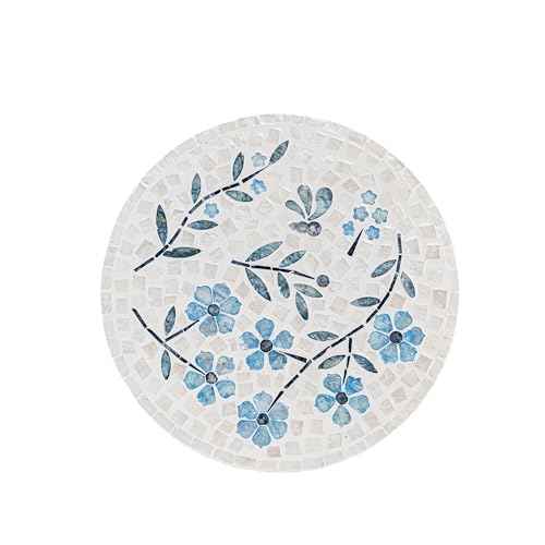 12.6” Handcrafted Capiz Shell Mosaic Lazy Susan