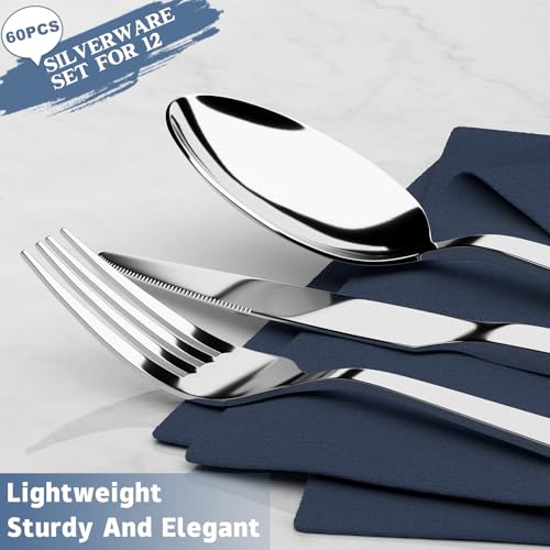 60 Piece Silverware Set (60 Count)