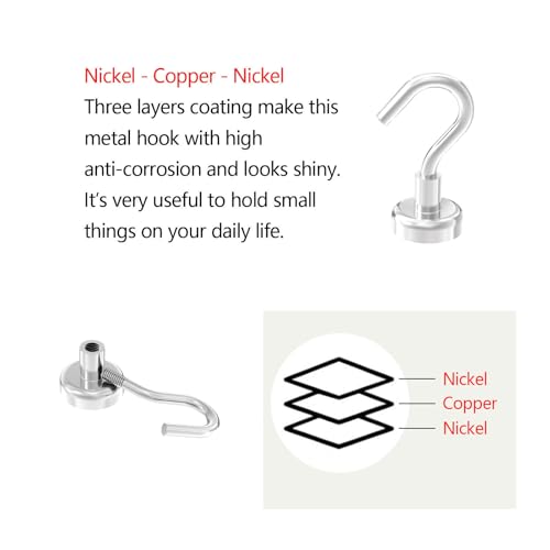 Heavy Duty Magnetic Hooks 5 (10 Count)