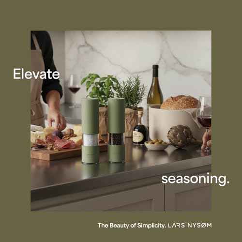 Electric Salt and Pepper Grinder Set I Automatic Salt and Pepper Mills with Adjustable Ceramic Grinder I USB Rechargeable Electric Spice Mill Set with LED Light