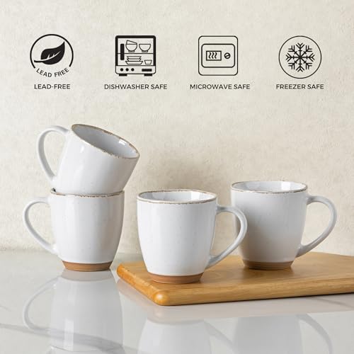 12oz Ceramic Coffee Mugs set of 4 (4 Count)