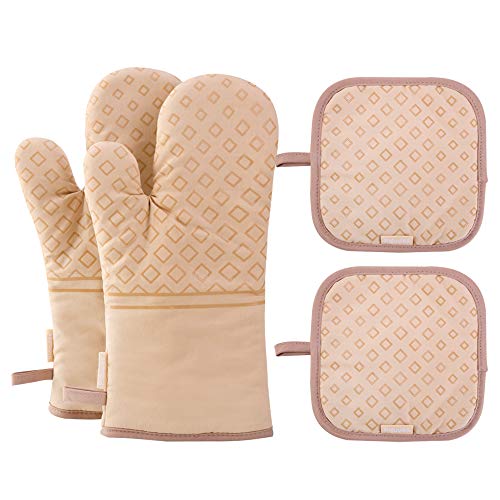 Set of 4 Oven Mitts and Pot Holders (4 Count)