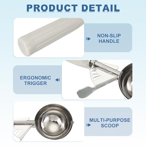 3 Pcs Cookie Scoops Ice Cream Scoop w