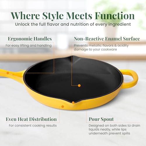 Enameled Cast Iron Skillet