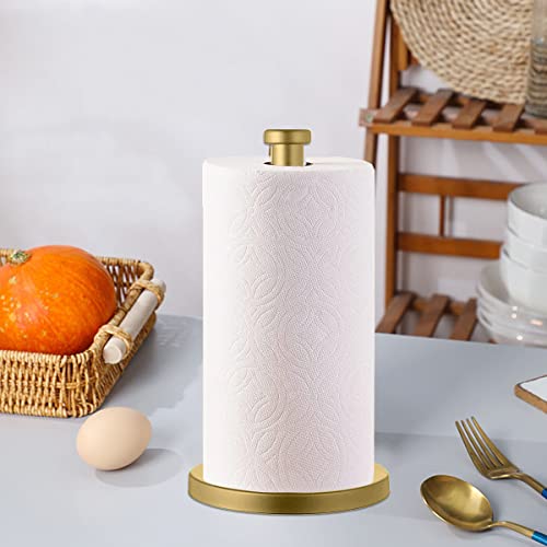 Stainless Steel Gold Paper Towel Holder Countertop for Kitchen Bathroom