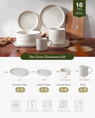 Star Dinnerware Sets with Mugs (16 Count)