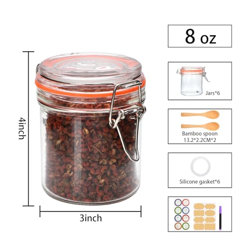8 oz Glass Jars with Lids (8 Ounce)
