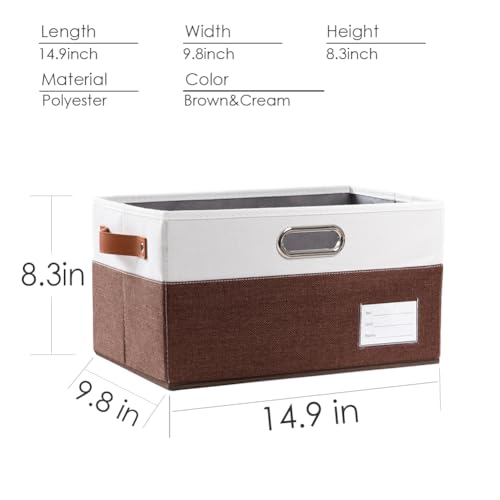 Foldable Storage Bins with Handles [3 (3 Count)