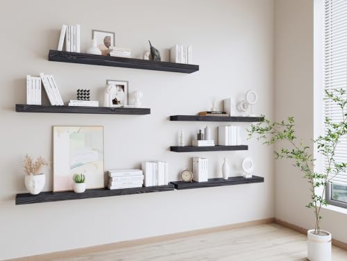 Rustic Floating Shelves 72 inch Long 8 "deep Set of 2 (2 Count)
