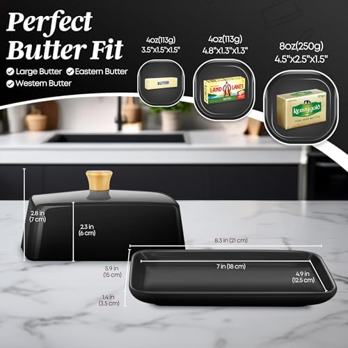 Extra Large Ceramic Butter Dish with Lid