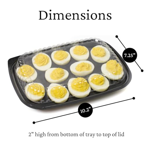 16 Pack Disposable Deviled Egg Containers with Lid (16 Count)