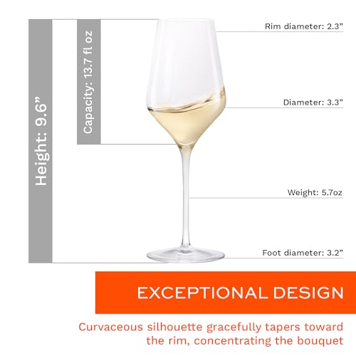 Quatrophil White Wine Glasses Crystal (4 Count)