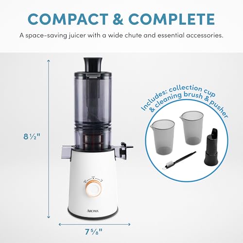 Cold Press Juice Machine Slow Masticating Fruit and Vegetable Juicer for Home with Large 4