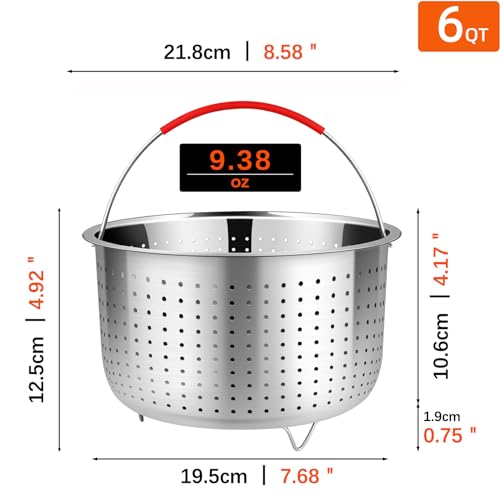 Vegetable Steamer Basket for Instant Pot Accessories 6 & 8 Qt