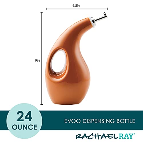 48466 Ceramic EVOO Oil and Vinegar Dispensing Bottle with Spout