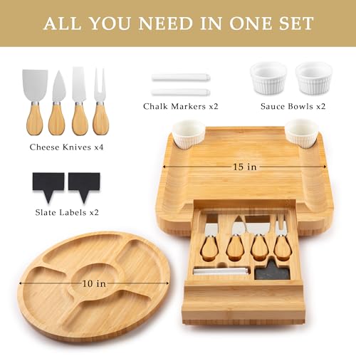 Premium Bamboo Charcuterie Board