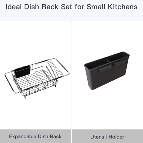Expandable Dish Drying Rack Over Sink with Anti