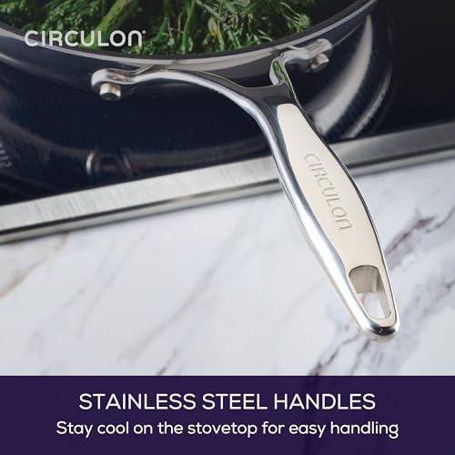 C1 Series Clad Stainless Steel with ScratchDefense Technology Cookware Nonstick Induction Frying Pan