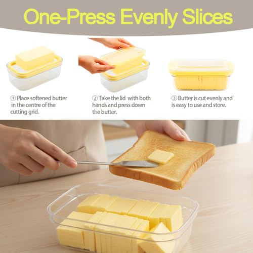 Butter Dish with Cutter & Lid