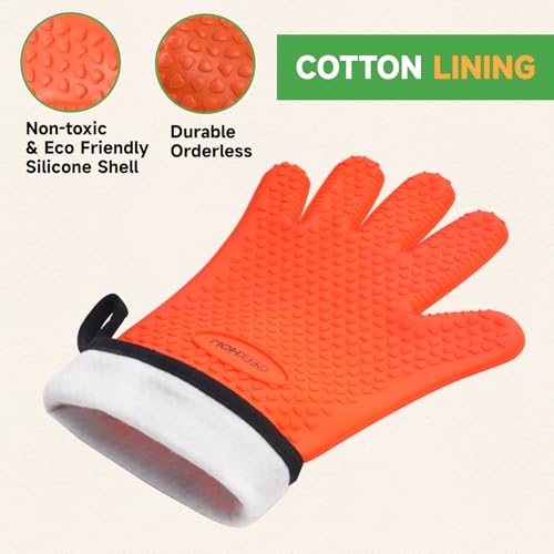 BBQ Gloves Heat Resistant Oven Mitts (2 Count)