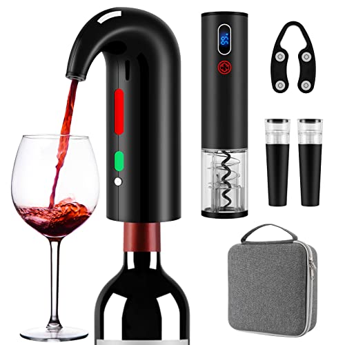 Wine Opener Valentines Day Gift Set with Electric Wine Bottle Opener