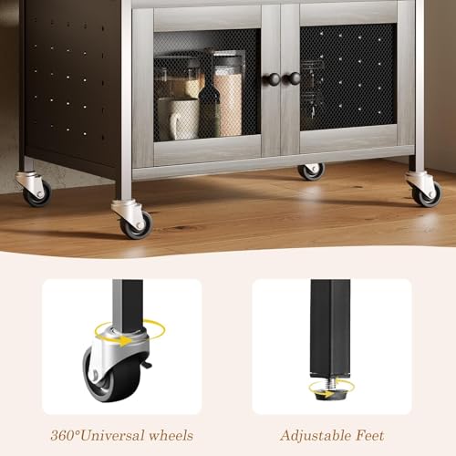 Coffee Bar Cart Cabinet