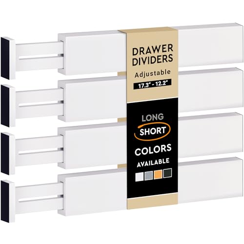 4 Pack Bamboo Drawer Dividers (4 Count)