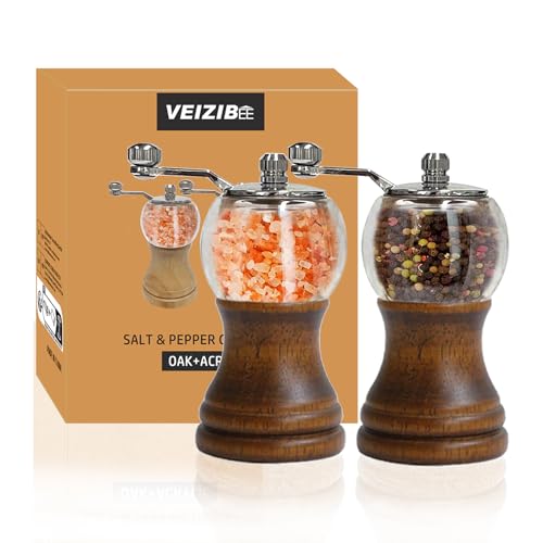 Manual Pepper Mills Wooden Salt Pepper Grinder Set Kitchen Utensils Gadget