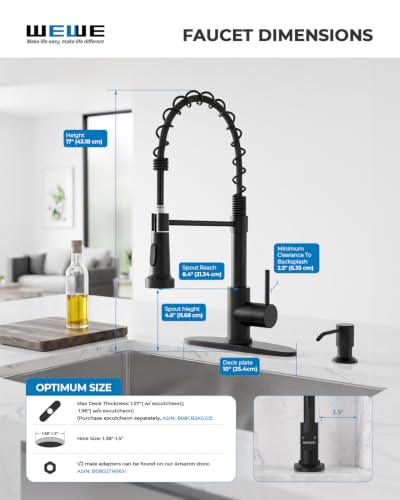 Utility Sink Faucet with Sprayer and Soap Dispenser