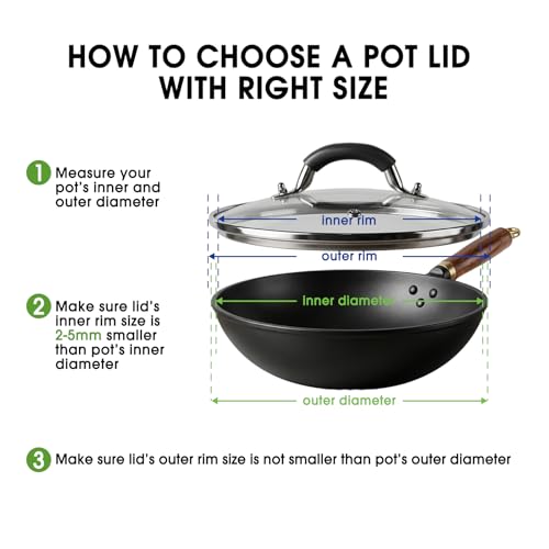 10.25 Inch Tempered Glass Lid Compatible with 10